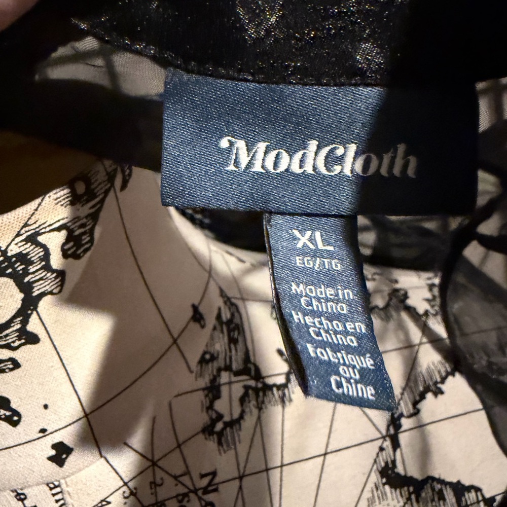 NWT Modcloth Fanciful Fette Sequin Embellish Sheer Dress Black XL long sleeve - Picture 5 of 5